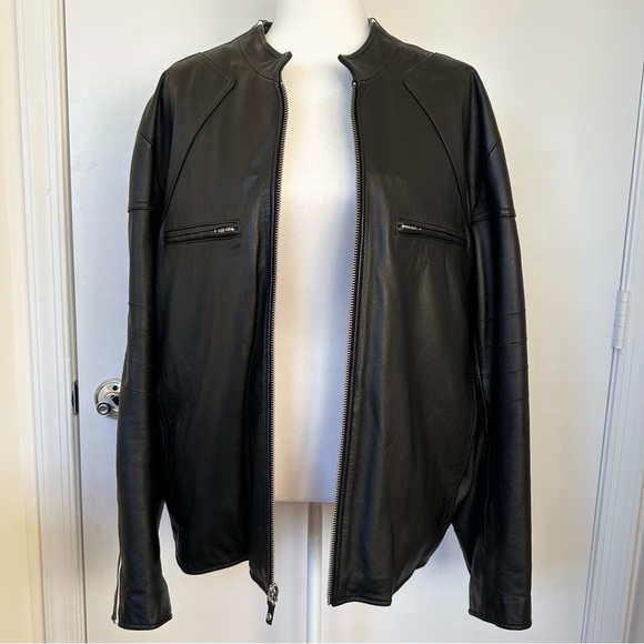 Genuine Leather Motorcycle Jacket - Picture 1 of 6